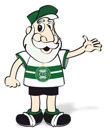 O velhinho o mascote do coxa, mascotes de times de futebol brasileiro