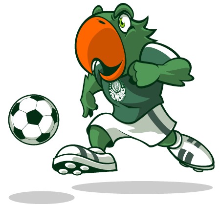 O periquito, o mascote do Palmeiras